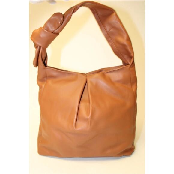 Staud Island Knotted Womens Supple Tan Leather Hobo Satchel Shoulder Bag - Picture 2 of 16